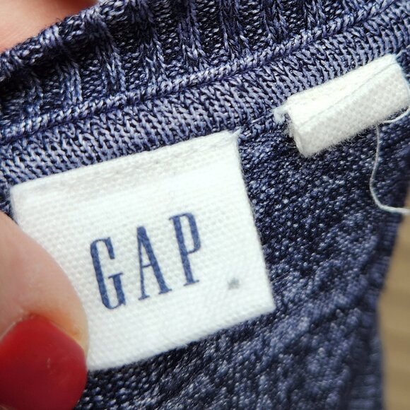 GAP Softspun Knit Hi-Lo Sweater Marled Drop Shoulder 461643 Relaxed Fit - Picture 11 of 14